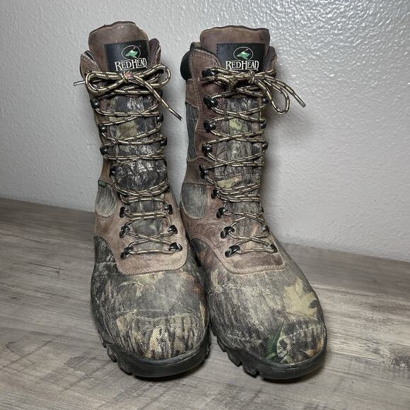 Mens Red Head Camo Boots Size 9.5 M Thinsulate Camouflage #520-41403 Hunting - Picture 1 of 8